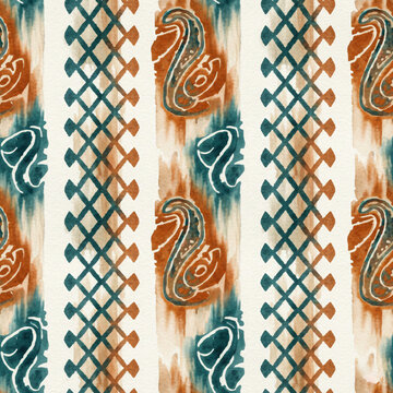 Print Shibori pattern and Seamless tie-dye allover textile watercolor print, Shibori allovers pattern design, textile pattern