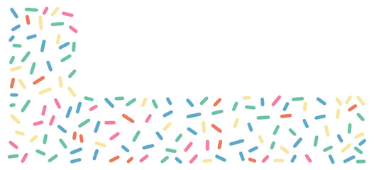 Sweet sprinkle border for cupcake graphics, birthday cards and happy posters