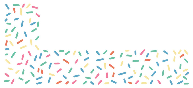Sweet sprinkle border for cupcake graphics, birthday cards and happy posters