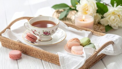 Earl Grey Tea and Macaron Moment