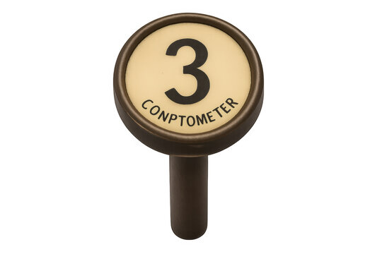 Vintage comptometer key button displaying number 3