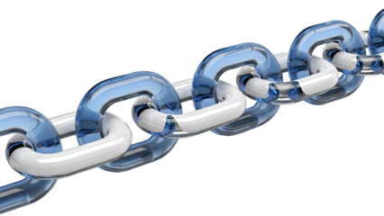 Abstract Glass Chain Links