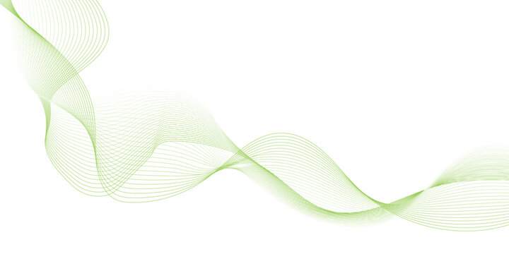 Digital frequency track equalizer Futuristic colorful blend wave lines, vector green minimal seamless wavy lines pattern abstract, abstract green wave line flowing on transparent background.