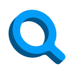 Search Icon &ndash; Blue Magnifying Glass Symbol