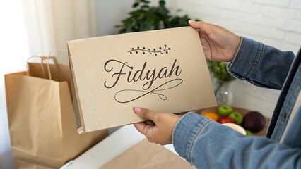 Hands Holding a Kraft Card with Elegant Calligraphy