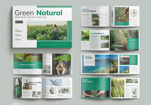 Green Nature Brochure Design Landscape Template