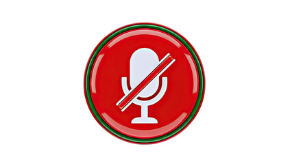 Obraz premium Muted Microphone Icon