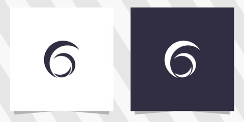 Creative number 6 logo design