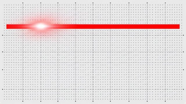 Horizontal Red Line on a Grid - A Simple Visual Representation.