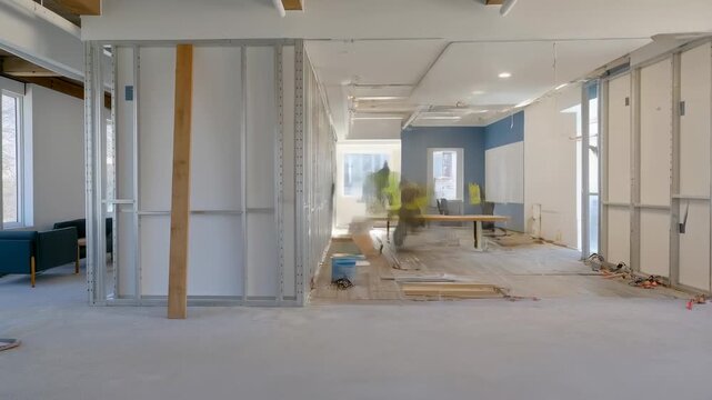 Commercial Office Build-Out Time-Lapse: Modern Workplace Transformation