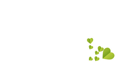 Fototapeta premium A light green heart, solitary on a transparent background. Valentine's Day paper cutout decoration.