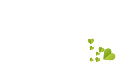 A light green heart, solitary on a transparent background. Valentine's Day paper cutout decoration.