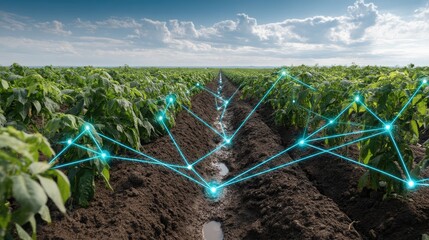Innovative Agriculture Technology Connecting Crops in a Sustainable Farm Landscape with Smart Network Solutions