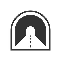 Fototapeta premium Road Tunnel icon isolated on transparent background