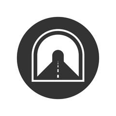 Fototapeta premium Road Tunnel icon isolated on transparent background