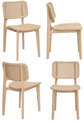 Real modern chair photographed in studio and isolated with transparent background. High-quality furniture product photography in PNG format, perfect for interior design projects