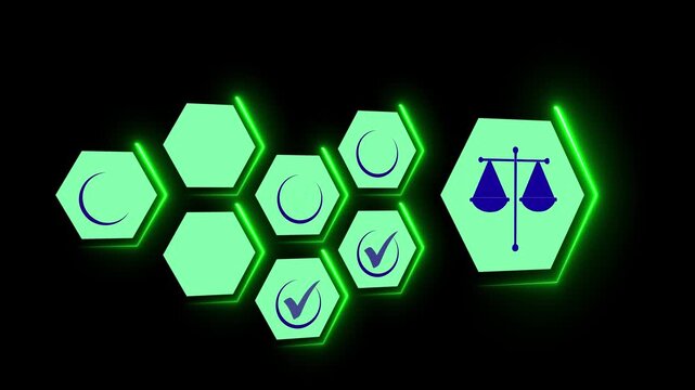 Business ethics and compliance concept on the transparent background. Ethical investment, sustainable development. The effective compliance and ethics culture in workplace. 4k video.