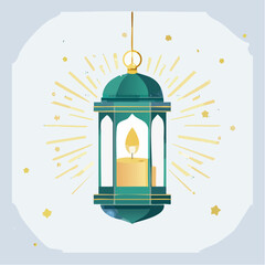 vector illustration of a lantern