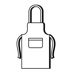 Chef apron garment for cooking and kitchen work, isolated transparent