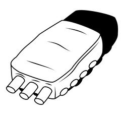 Succulent pork ribs with visible bones and meat texture, isolated transparent