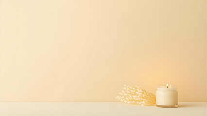 Candle and Sponge on Table