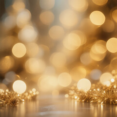Shimmering Golden Bokeh Sparkle Abstract Texture