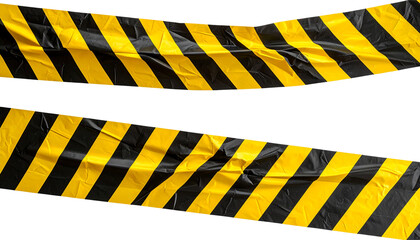 Vector illustration of a yellow hazard stripes background featuring black caution lines and warning tape patterns for a construction safety banner or danger sign symbol