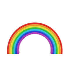 Fototapeta premium Rainbow Shape Isolated Black Background