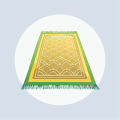 vector illustration of a mosque prayer rug