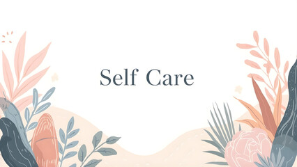 Plants in self care serene scene