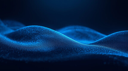 Futuristic Data Wave Flowing in Dark Space