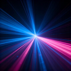 Obraz premium Vibrant Blue and Pink Light Rays Bursting Out