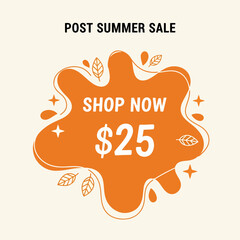 Summer sale banner vector illustration