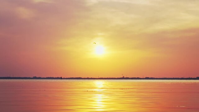 Sunset afterglow sunset lake surface water surface