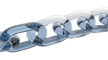 Transparent Glass Chain Links