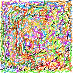 Abstract colorful digital scribble texture with chaotic lines