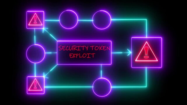 Security token expired warning. Cybersecurity defense and system protection from hackers, secure digital systems, cyberattack prevention. Digital security and risk control. 