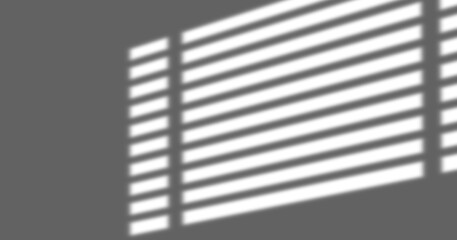 Realistic shadow overlay effect from venetian blinds or jalousie on transparent background simulating sunlight through window frame artistic graphic design
