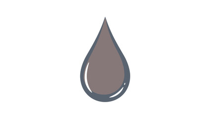 Fototapeta premium Single brown oil drop on white background, minimalist symbol