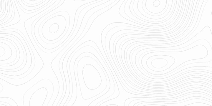 Abstract grayscale topographic rendering with organic, topographic map geographic mountain relief contour lines, topo map pattern simple lines, 