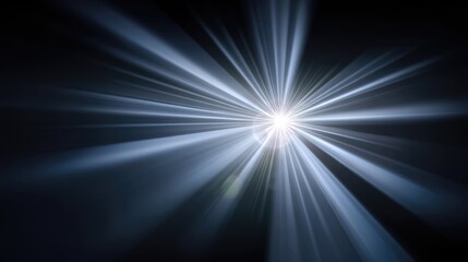 Obraz premium Bright and Radiant Light Beam with Ethereal Glow in Dark Background Creating a Stunning Visual Effect for Abstract Art and Design Projects