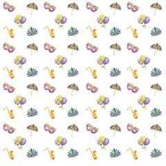 Seamless pattern of Brazilian carnival. Design for fabric, textiles, wallpaper, packaging