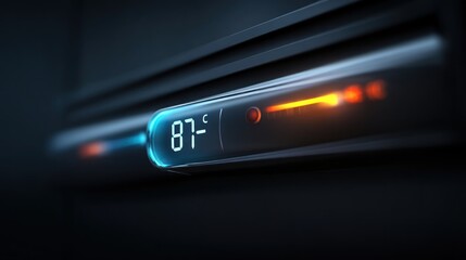Naklejka premium Digital temperature display