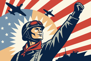 Victory Poster Style Bold Typography