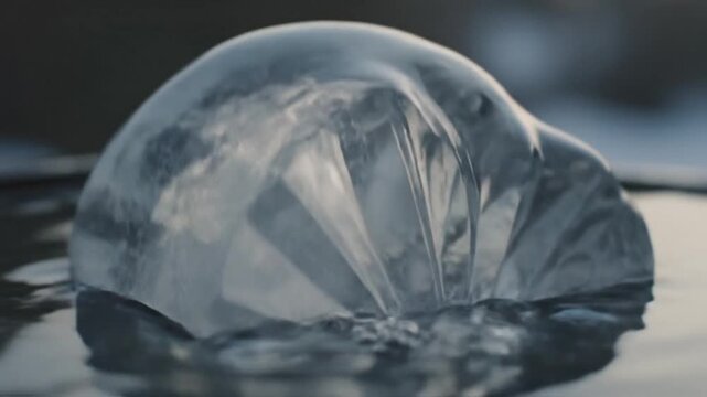 Portuguese Man o' War Jellyfish Floating in Ocean Water, Danger and Beauty