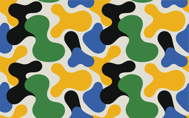 Naklejka premium Seamless pattern with abstract shapes Trendy background for print Textile or fabric use