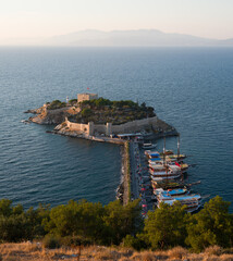 Aydın, Turkey - Sunset on Pigeon Island in Kuşadası