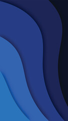 Minimalist abstract blue fluid shapes background