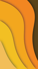 Minimalist abstract yellow fluid shapes background