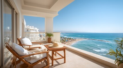 Fototapeta premium terrace overlooking the sea